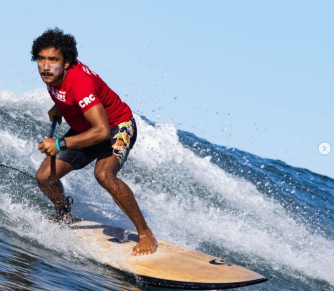 Jose surfing Costa Rica wave