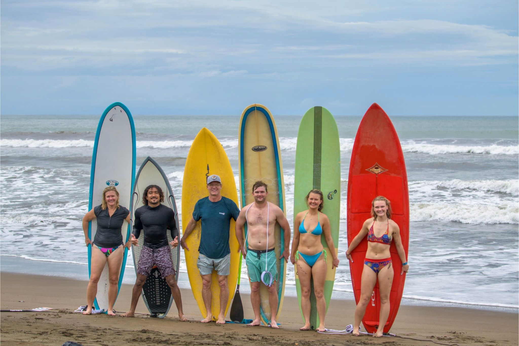 Surf lesson coaching moment